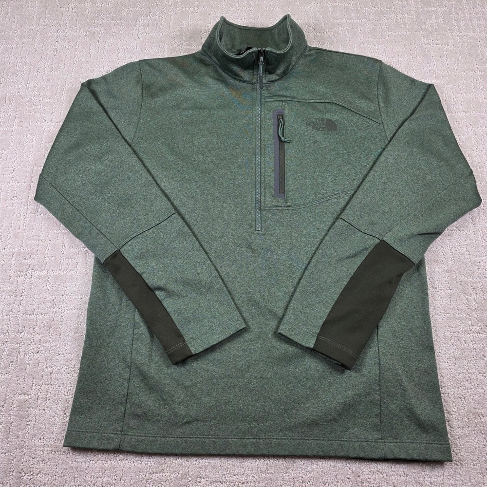 The North Face Canyonlands Mens‎ Half Zip Pullover Jacket Heather Green Large